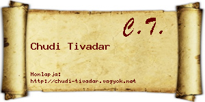 Chudi Tivadar névjegykártya